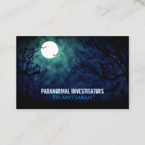Paranormal Investigator The Fullmoon Cold Edition  Business Card