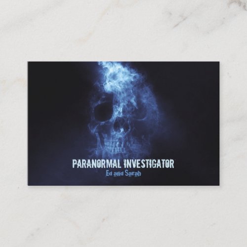 Paranormal Investigator The Skull Business Card
