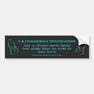 Paranormal Investigator with ghost logo Bumper Sticker