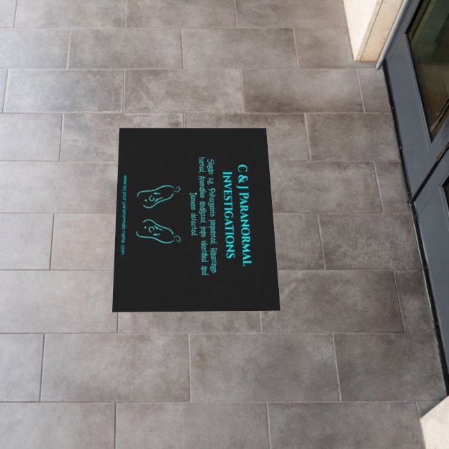 Paranormal Investigator with ghost logo Floor Decals (Restaurant)