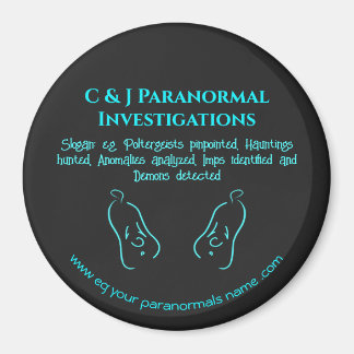 Paranormal Investigator with ghost logo Magnet