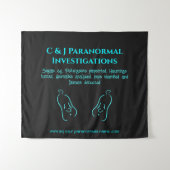 Paranormal Investigator with ghost logo Tapestry (Front (Horizontal))