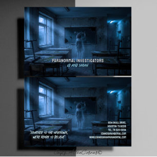 Paranormal Investigators Creepy Haunted Classroom Business Card