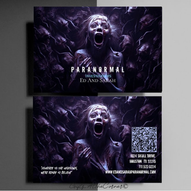 Paranormal Investigators Ghost World Business Card (Creator Uploaded)