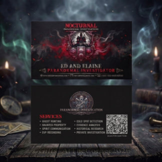 Paranormal Investigators Haunted House Gothic Business Card