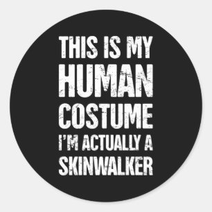Paranormal Occult Skinwalker Classic Round Sticker
