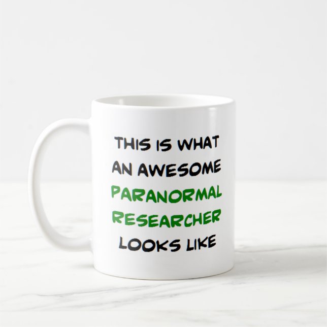 paranormal researcher, awesome coffee mug (Left)