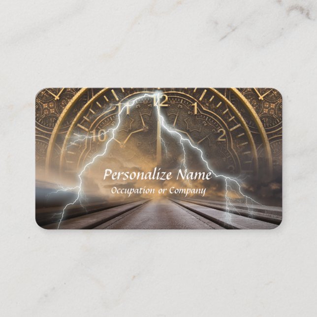 Paranormal Time Travel Supernatural Vortex Business Card (Front)