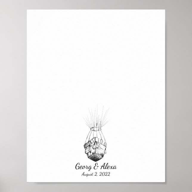Paraplane Fingerprint Wedding Guestbook (Front)