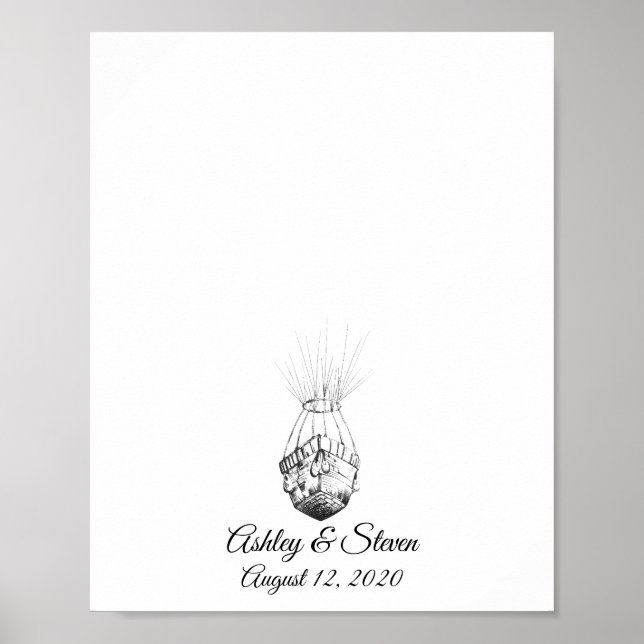 Paraplane Wedding Fingerprint Guestbook (Front)