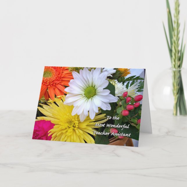 Paraprofessional Appreciation Day, Flowers Card (Front)