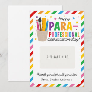 Paraprofessional Appreciation Day Gift Card Holder