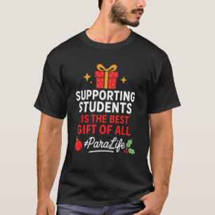 Paraprofessional Christmas - Para Teacher Festive T-Shirt
