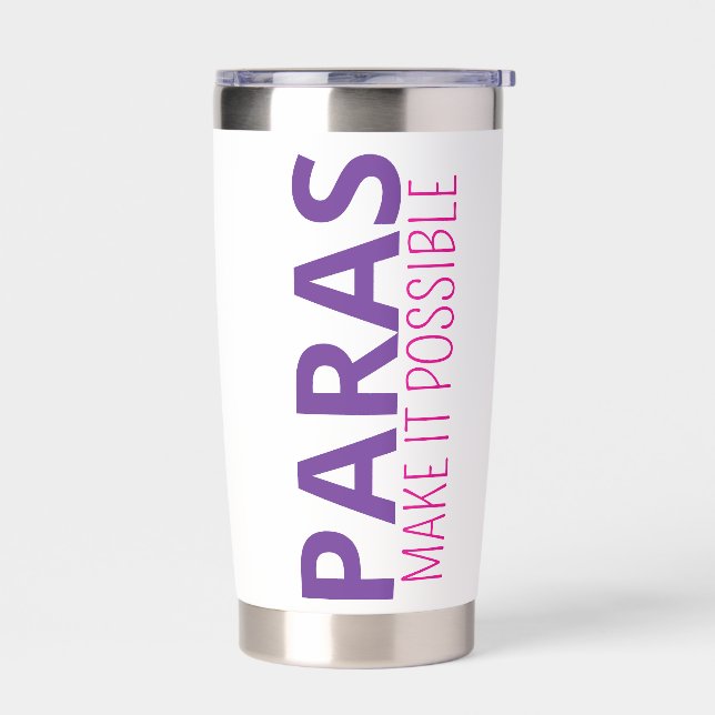 Paraprofessional Coffee Cup, Custom Paras Make It  Insulated Tumbler (Left)