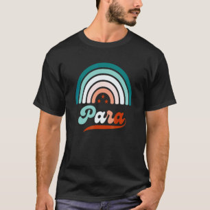 Paraprofessional Educator Vintage Rainbow Para Tea T-Shirt