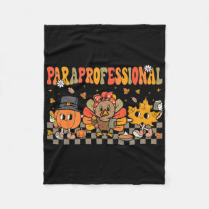 Paraprofessional Fall Crew Parapro Educator Thanks Fleece Blanket
