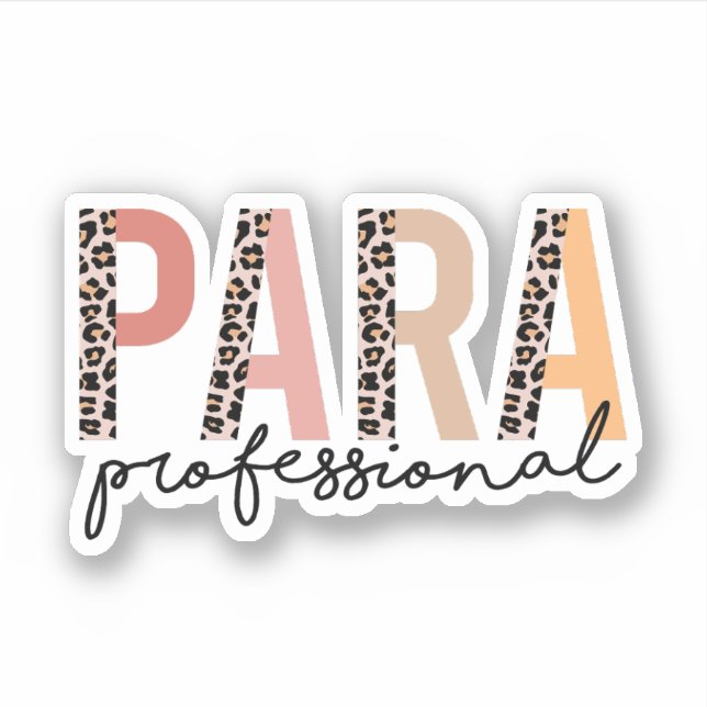 Paraprofessional Gift, Para Teacher Gift Sticker (Front)