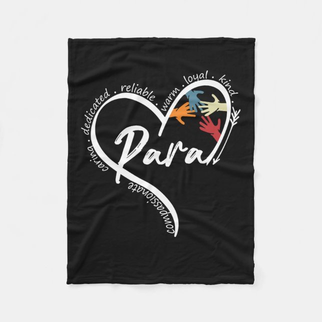 Paraprofessional Graphic Tees Tops Back To School  Fleece Blanket (Front)