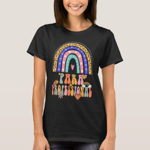 Paraprofessional Groovy Retro Vintage Rainbow Cute T-Shirt
