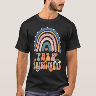 Paraprofessional Groovy Retro Vintage Rainbow Cute T-Shirt