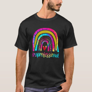 Paraprofessional Life Tie Dye Rainbow Teacher Back T-Shirt