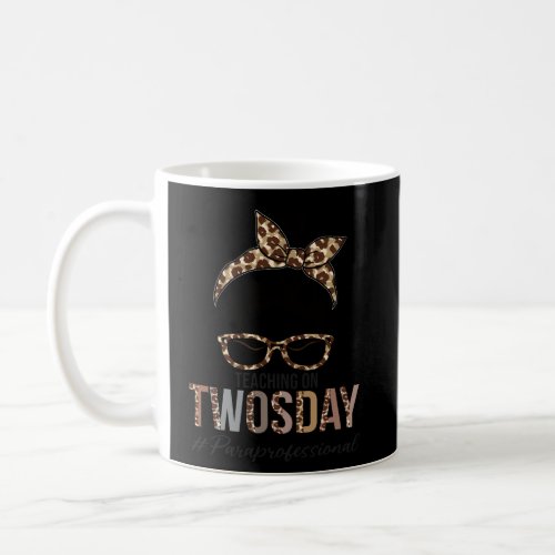 Paraprofessional Messy Bun Teaching On Twosday 222 Coffee Mug