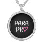 Paraprofessional Para Pro Heart Gift Silver Plated Necklace