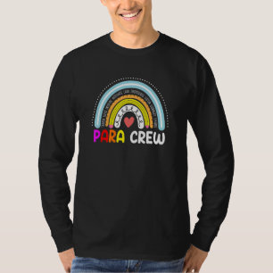 Paraprofessional Para Squad Teacher Crew Boho Rain T-Shirt