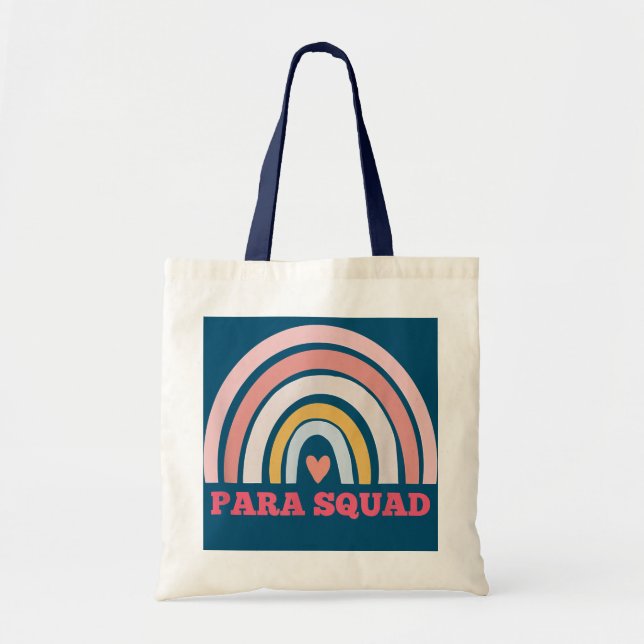 Paraprofessional Para Squad Teacher Crew Boho Tote Bag (Front)