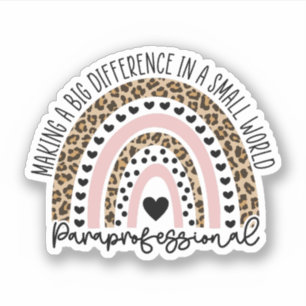Paraprofessional Rainbow, Para Teacher Gift Sticker