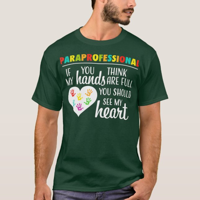 Paraprofessional Teacher Assistant Cute School T-Shirt (Front)