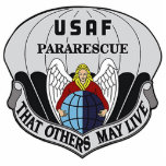 Pararescue Photo Sculpture<br><div class="desc">A special keepsake... ..the PJ flash cut out from durable acrylic to create a one-of-a-kind gift... .a sculpture with a stand. Makes a fine addition to your desk.</div>