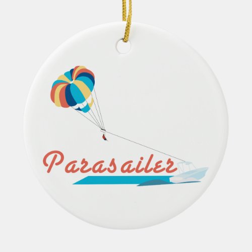 Parasailer Ceramic Ornament