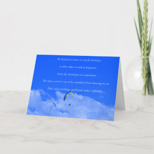 “Parasailing #13” with poem: Friends and Birthdays Card
