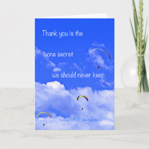 Parasailing #2 with poem: No Secret Card