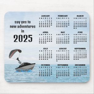 Parasailing Design 2025 Calendar Mouse Pad