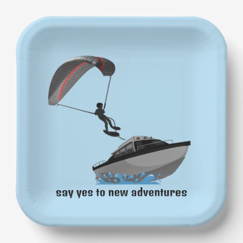 Parasailing Design Paper Plates