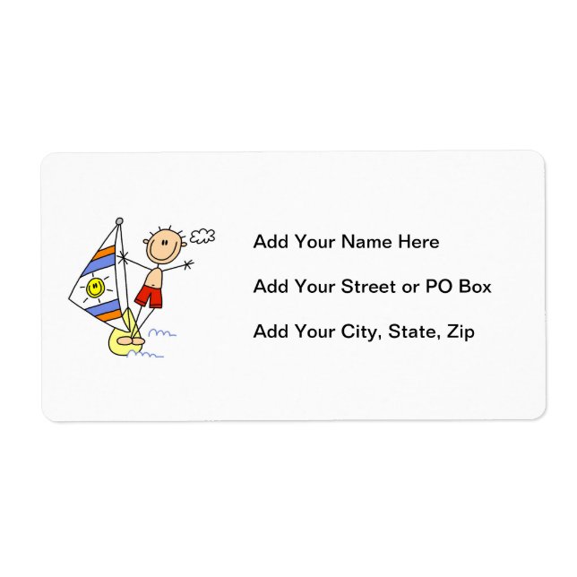 Parasailing Stick Figure Label (Front)