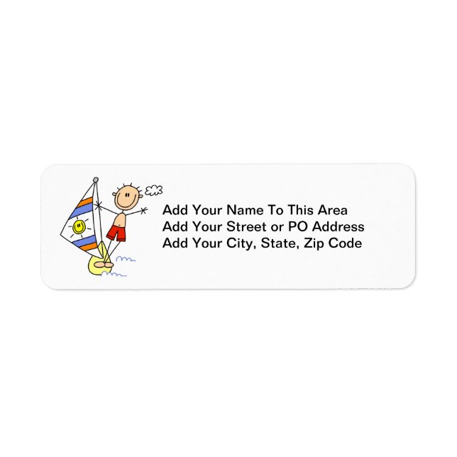 Parasailing Stick Figure Label (Front)