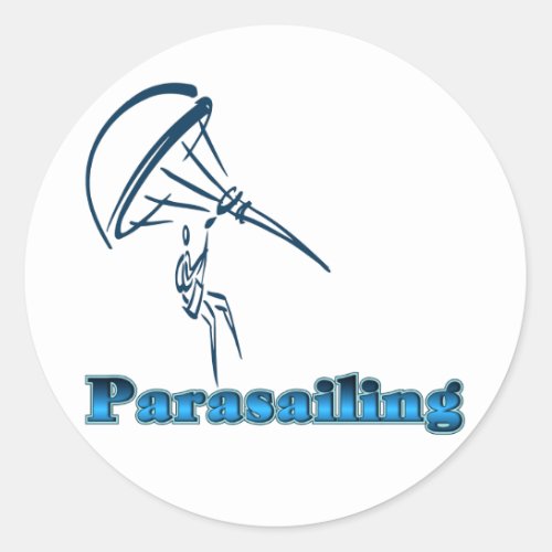 Parasailing T_shirts and Gifts Classic Round Sticker