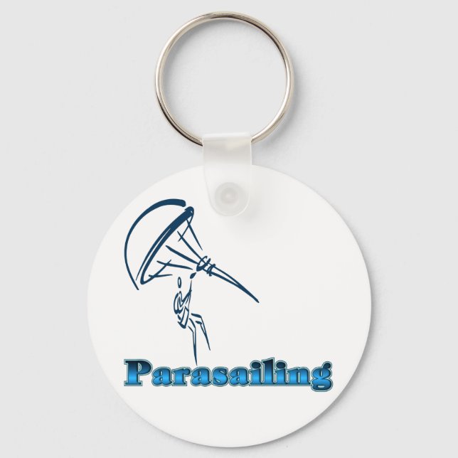 Parasailing T-shirts and Gifts. Keychain (Front)
