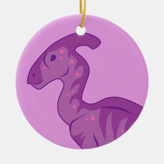Parasaurolophus Ceramic Ornament (Front)