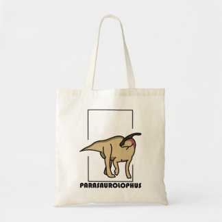 Parasaurolophus dinosaur design fabric bag