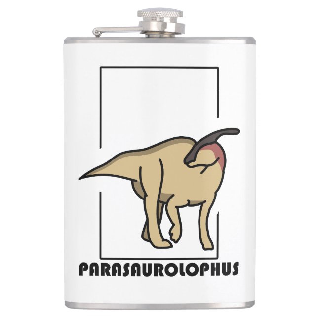 Parasaurolophus dinosaur design flask (Front)