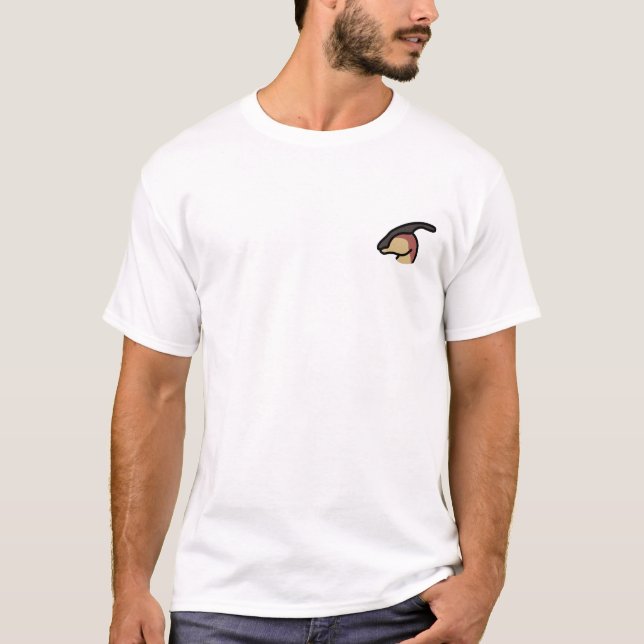 Parasaurolophus Dinosaur Design T-Shirt (Front)
