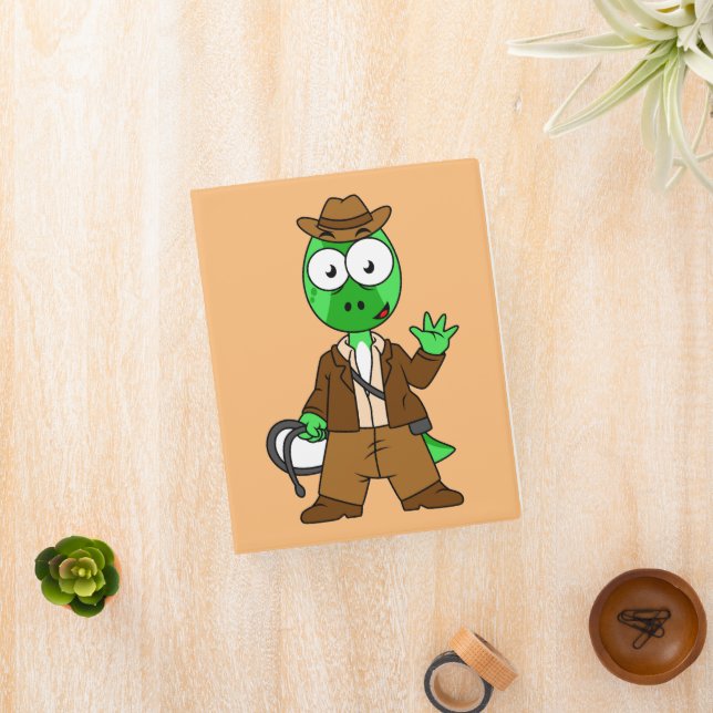 Parasaurolophus Dressed As Indiana Jones. Mini Binder (InSitu)