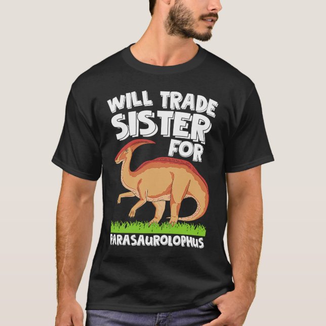Parasaurolophus Futere Paleontologist Dinosaur T-Shirt (Front)