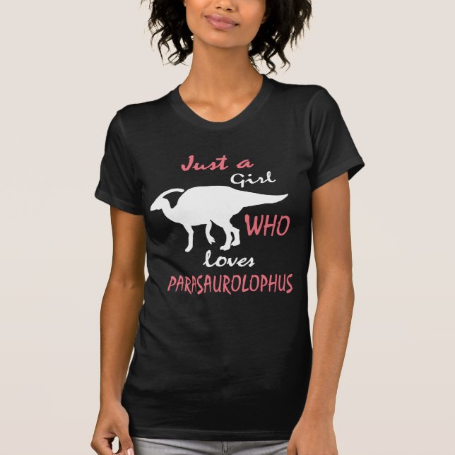 Parasaurolophus Girl Gift T-Shirt (Front)