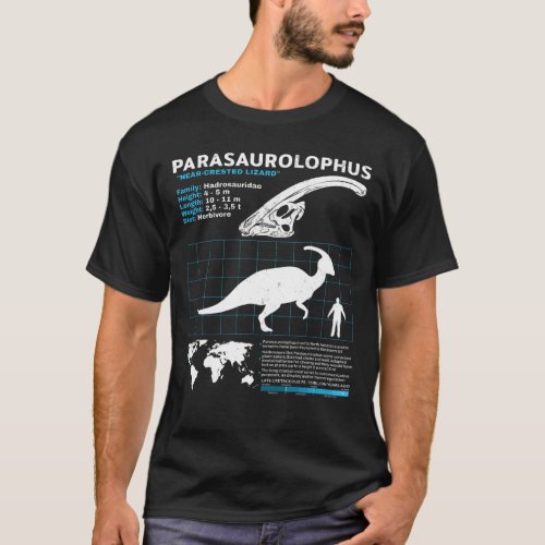 Parasaurolophus Head Fossil T_Shirt