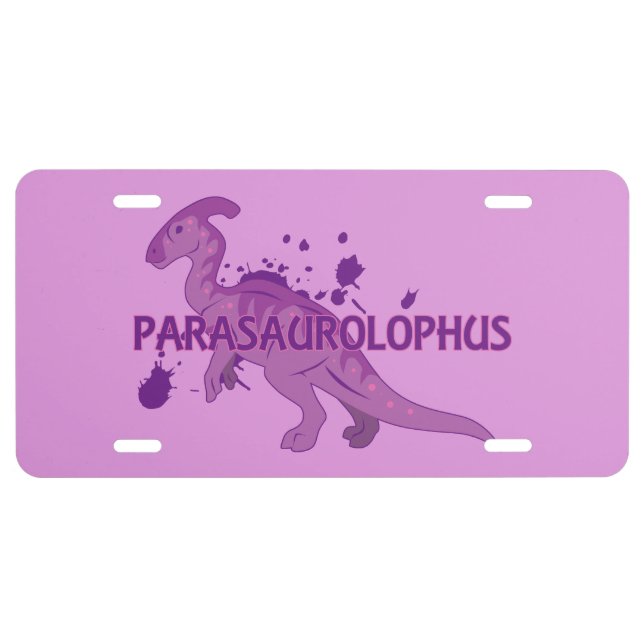 Parasaurolophus License Plate (Front)